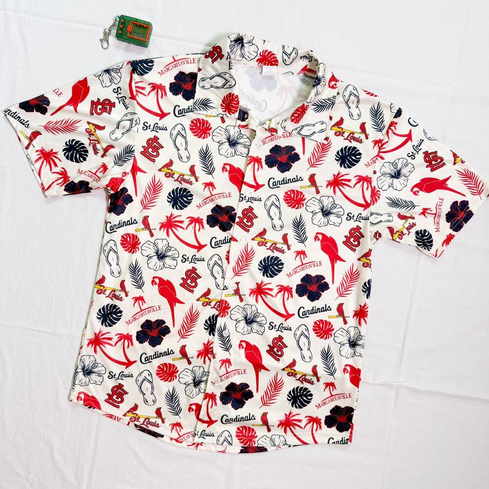 St. Louis Cardinals Margaritaville Jimmy Buffett Night Hawaiian Shirt - S